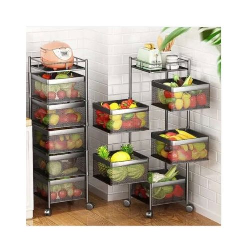5 LAYER SQUARE Shape Kitchen Rack