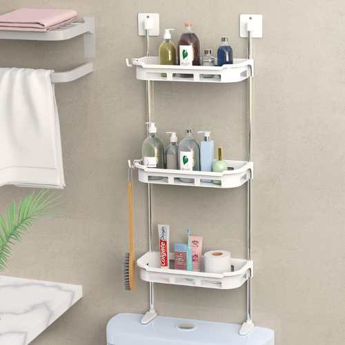 Multifunctional Storage Rack – মাল্টিপারপাস ওয়াল শেলফ স্টিকার গাম সিস্টেমে ইনস্টলেশন