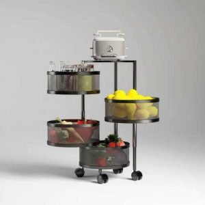 4 Layer Round Shape Kitchen Rack