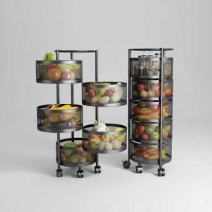 5 Layer Round Shape Kitchen Rack
