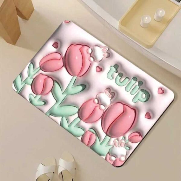 China 3D Soft Floor Mats, water absorbent floor mat, non-slip bathroom mat, quick dry soft mat, kitchen absorbent mat, bedroom entryway mat, washable floor mat, anti-slip door mat, absorbent rug for bathroom, multifunction floor mat