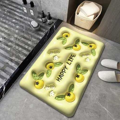 China 3D Soft Floor Mats, water absorbent floor mat, non-slip bathroom mat, quick dry soft mat, kitchen absorbent mat, bedroom entryway mat, washable floor mat, anti-slip door mat, absorbent rug for bathroom, multifunction floor mat