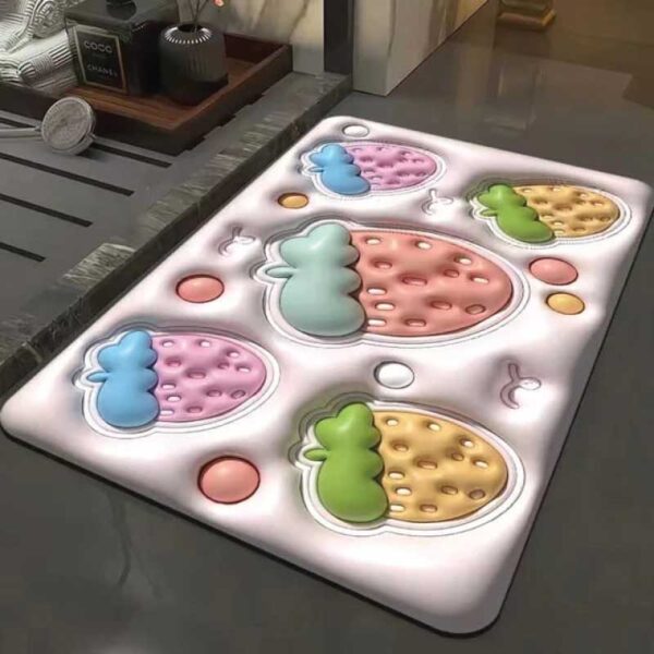 China 3D Soft Floor Mats, water absorbent floor mat, non-slip bathroom mat, quick dry soft mat, kitchen absorbent mat, bedroom entryway mat, washable floor mat, anti-slip door mat, absorbent rug for bathroom, multifunction floor mat