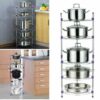 Super Pot Stand, 5 Layer Pot Organizer, kitchen pot stand, stainless steel pot rack, space saving pot organizer, cookware storage stand, kitchen organizer rack, durable pot holder, multipurpose kitchen stand, stylish kitchen rack