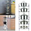 Super Pot Stand, 5 Layer Pot Organizer, kitchen pot stand, stainless steel pot rack, space saving pot organizer, cookware storage stand, kitchen organizer rack, durable pot holder, multipurpose kitchen stand, stylish kitchen rack